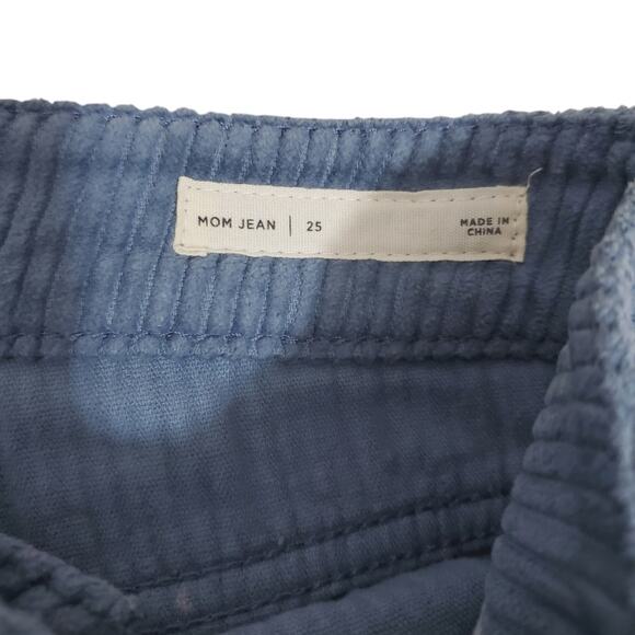 Pacsun | Mom Jean Soft Blue Corduroy High Rise Boho Pants - Picture 6 of 10